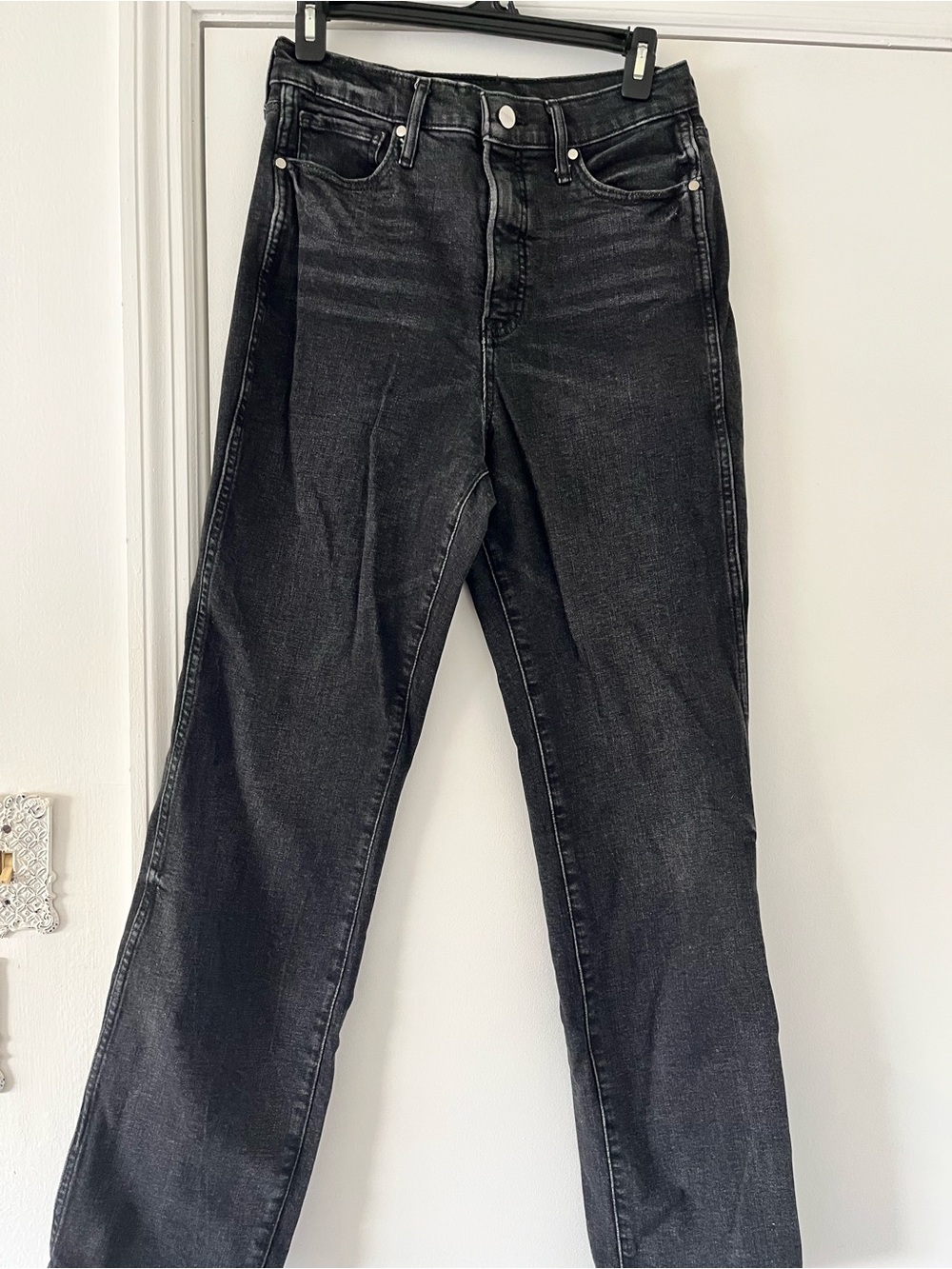 Express Black Denim Jeans with Branded Waistband